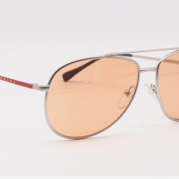 Prada Aviator Sunglasses with Orange Lenses - Picture 2 of 6